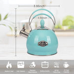 Load image into Gallery viewer, Whistling Tea Kettle Stainless Steel Teapot, Teakettle for Stovetop Induction Stove Top, Fast Boiling Heat Water Tea Pot 2.6 Quart