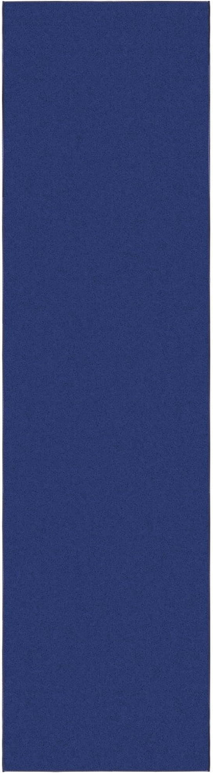 Ottomanson Hallway Runner Rug 2'7" x 9'10" Non Slip Solid Area Rugs Easy to Clean Laundry Rug Runner Durable & Pet Friendly Floor Carpet Runners for Hallways Entryway Living Room Kitchen, Navy