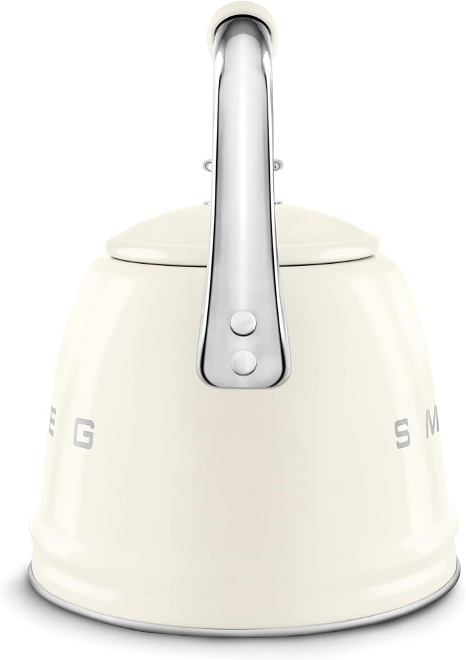 SMEG Retro Stovetop Whistling Kettle – 2.4Q (Cream)