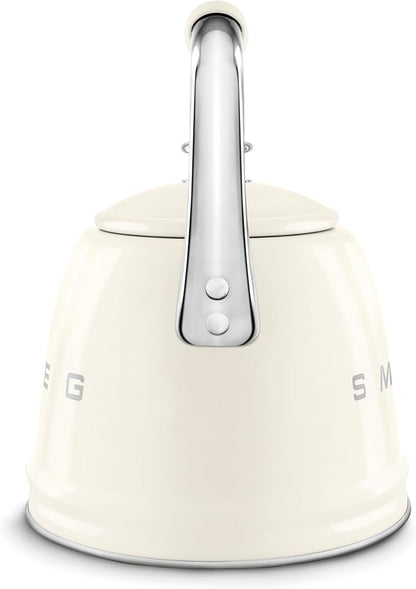 SMEG Retro Stovetop Whistling Kettle – 2.4Q (Cream)