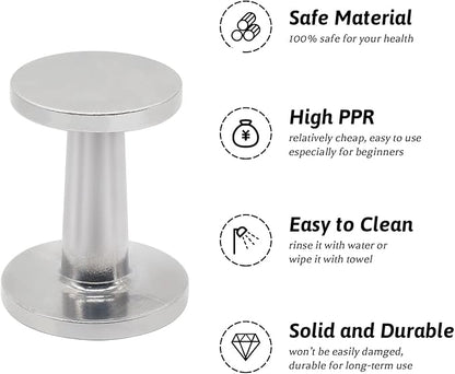 Dual-Sided Espresso Hand Tamper 51mm and 58mm Dual Ended Tamper Coffee Ground Press Barista Tool for Portafilter Machine