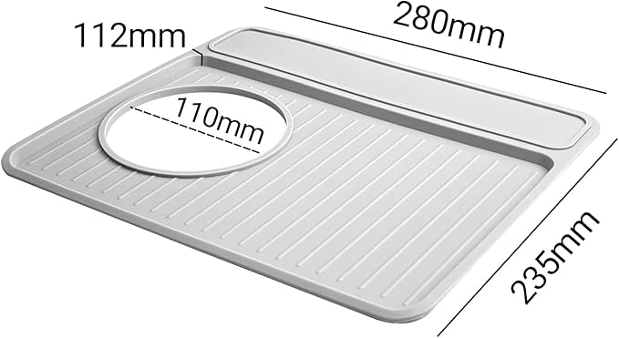 Tamping Mat for Breville 870/880, Espresso Tamper Mat for Barista Touch/Express, Silicone Prevent Scratching, Top Mat for Breville Espresso Machine Accessories, Waterproof Heat Resistant(Grey)