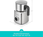 Load image into Gallery viewer, CASABREWS ARTIST Milk Frother, 4-in-1 Electric Milk Steamer for Hot &amp; Cold Foam, Die-Cast Aluminum Body for Latte, Cappuccino, Hot Chocolate, Dishwasher Safe, Knob Control, Great Coffee Gift