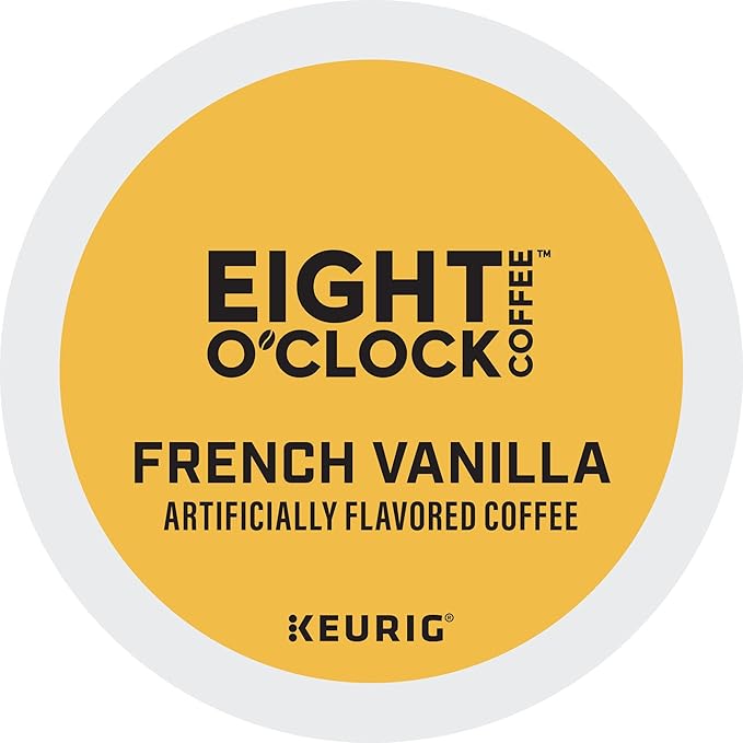 Eight O'Clock Coffee French Vanilla, Keurig Single Serve K-Cup Pods, Light Roast, 72 Count