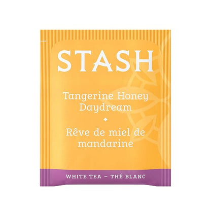 Stash Tea Tangerine Honey Daydream White Tea - Caffeinated, Non-GMO Project Verified Premium Tea with No Artificial Ingredients, 100 Count Bulk Packaging