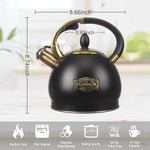 Load image into Gallery viewer, 3Quart Whistling Tea Kettle Classic Teapot Stainless Steel Teakettle with Cool Grip for Stovetop