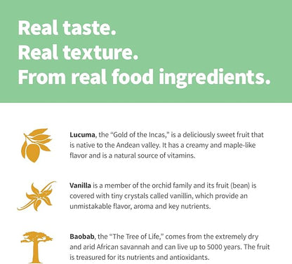 Sprout Living Epic Protein, Plant Based Protein & Superfoods Powder, Vanilla Lucuma Powder | 20 Grams Organic Protein Powder, Vegan, Non Dairy, Non-GMO, Gluten Free, Low Sugar (1 Pound, 12 Servings)