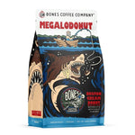 Load image into Gallery viewer, Bones Coffee Company Megalodonut, Boston Cream Donut Flavored Coffee, Medium Roast Low Acid Arabica Beans Compatible with Auto drip and French Press Coffee Maker, 12 Oz Ground