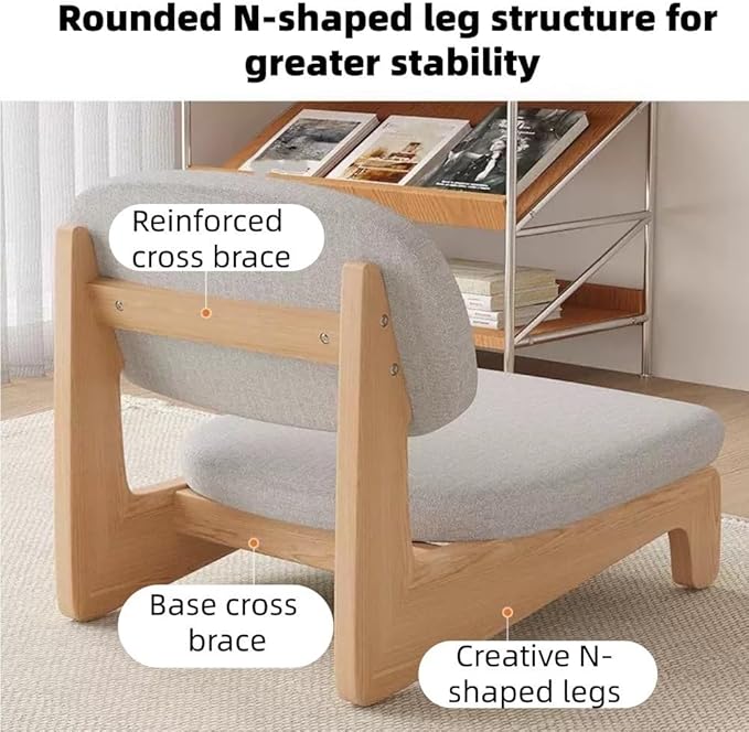 Vintage Tatami Chairs, Meditation Chair with Back Support, Floor Chairs with Cushion, Accent Meditation Floor Seat for Bay Window, Living Room, Bedroom