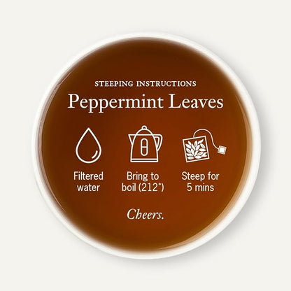 Steven Smith Teamaker Peppermint Leaves No. 45, Herbal Tea, Caffeine-Free, Sugar-Free, Sustainably Grown, Tea Bags, 36 Sachets, 0.78oz each