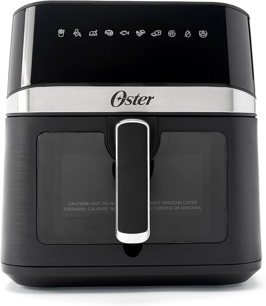 Oster 6 Quart Digital Air Fryer with Window, Large Capacity Airfryer for Easy Cooking