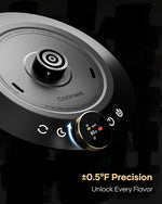 Load image into Gallery viewer, Cocinare FLOW M6 Pro Electric Gooseneck Kettle, ±0.5℉ Temperature Control for Pour-over Coffee &amp; Tea, Stainless Steel Interior, Quick Heating for Boiling Water (Soulages Black)