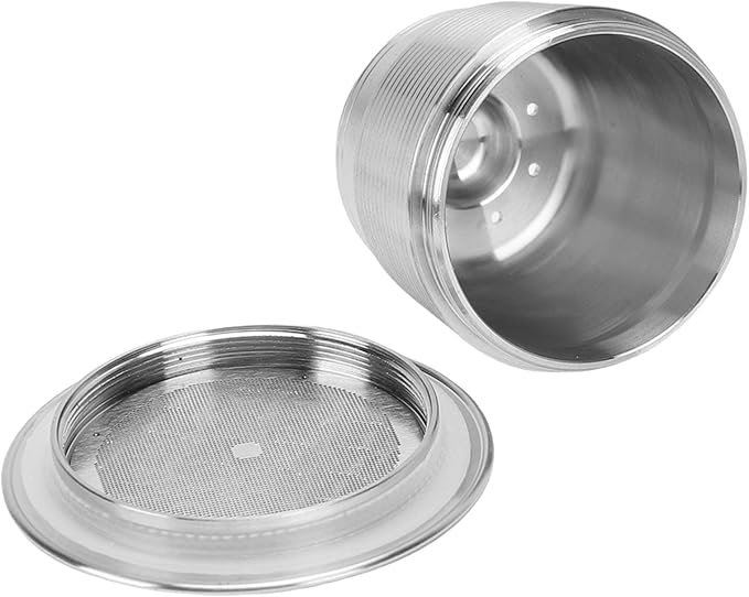 Asixxsix Refillable Coffee Pods, Stainless Steel Reusable Espresso Capsules with Brush and Spoon, Refillable Coffee Capsule for Coffee Machines Accessories Reusable Filters