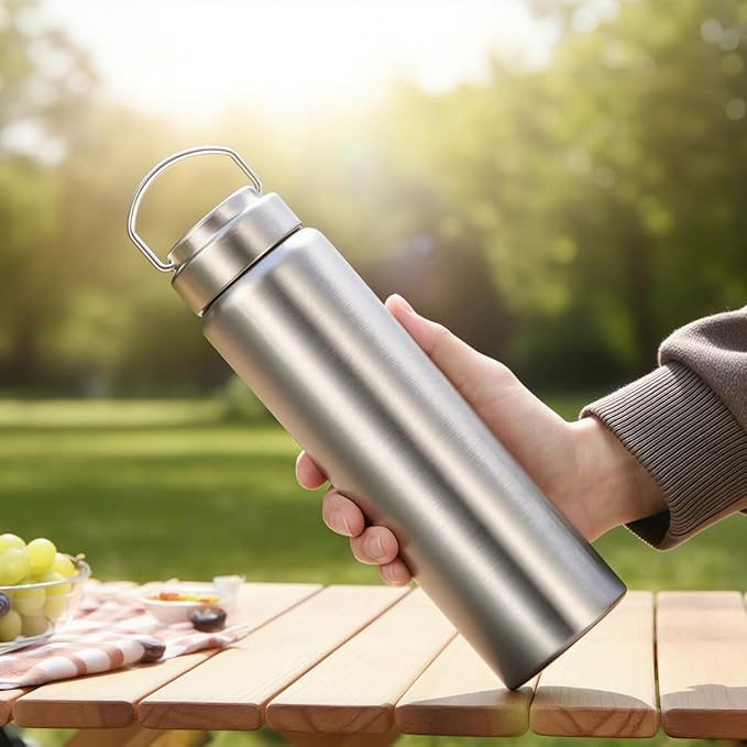 Vacuum Insulated Stainless Steel Water Bottle with Tea Infuser - Wide Mouth,BPA-Free, Leak- Proof,Keeps Cold 24H/ Hot 12H- Ideal for Travel,Office, Gym (12, ounces)