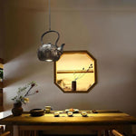 Load image into Gallery viewer, Chinese Retro Tea Kettle Pendant Light Handmade Craft Ceiling Mount 9 Inch for Dining Room Bar Bedroom 3000k