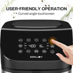 Load image into Gallery viewer, Air Fryer 6.8 Quarts, 10-in-1 Functions, Air Fry, Roast, Bake, Broil, Dehydrate, Large &amp; Compact Air Fryers, Nonstick &amp; Dishwasher-Safe Airfryer Basket, Stainless Steel Air Fryer, Easy to Use