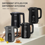 Load image into Gallery viewer, Electric Water Kettle,1.7L Double Wall Electric Tea Kettle with Temperature Control, Stainless Steel Water Boiler Heater, Digital Screen Teapot, Cordless, BPA-Free, Black