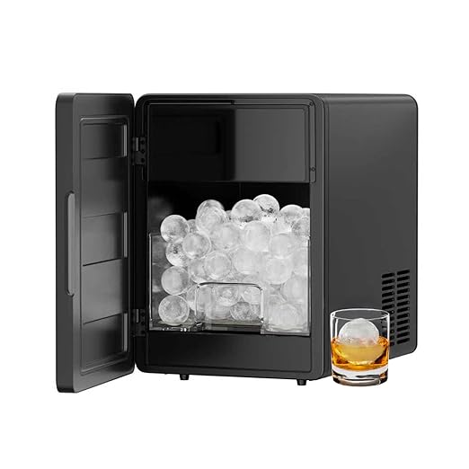 2'' Ice Ball Maker—150 Balls/24H, 1.6L Water Tank, 4 spheres/40mins, Countertop Ice Maker with Smart Alert & LED Panel for Whiskey, Cocktails.