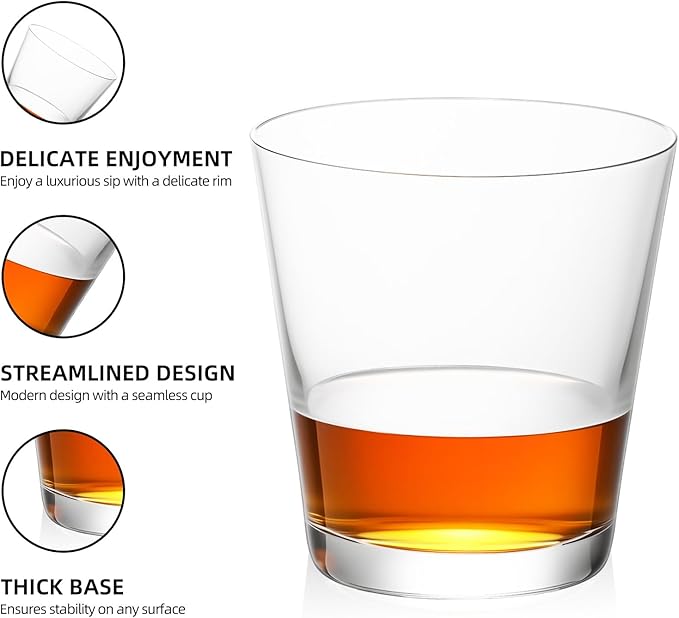 KAMMAK Shot Glasses Set of 2, 330ml/11.1oz Clear Espresso Shot Glass with Heavy Base for Bar Restaurants Home, Small Whiskey Shot Glass for Vodka, Whiskey, Tequila, Spirits & Liquors