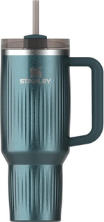Load image into Gallery viewer, STANLEY Quencher H2.0 Tumbler with Handle and Straw 40 oz | Flowstate 3-Position Lid | Cup Holder Compatible for Travel | Insulated Stainless Steel Cup | BPA-Free | Fluted Marina Shine
