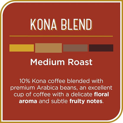 Don Francisco's Kona Blend Coffee - 55 K-Cup Compatible Single-Serve Pods - 10% Hawaiian - Recyclable through TerraCycle - Compatible with Keurig Brewers