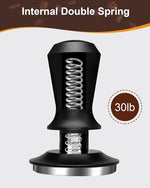 Load image into Gallery viewer, 53.3mm Espresso Tamper, Coffee Tamper with Stainless Steel Ripple Base, Barista Espresso Coffee Tamper with 30lbs Spring Loaded and Aluminum Handle Fits for Breville Series 54mm Portafilter