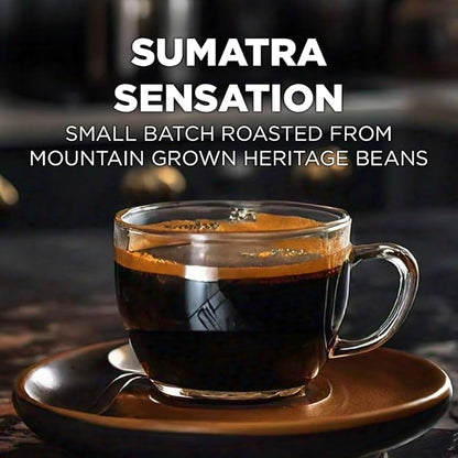 Maud's Sumatra Coffee Pods, 100 ct, Dark Roast Coffee in Recyclable Single Serve Pods – 100% Arabica Coffee, Compatible with Keurig K Cups Maker