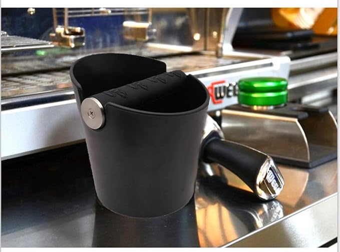 Coffee Knock Box, 4.8in Barista Style Espresso Grounds Knock Box with Removable Heavy-Duty Metal Knock Bar and Shock- Absorbent Durable and Non-Slip Base for Espresso Maker Accessories, Easy to Clean