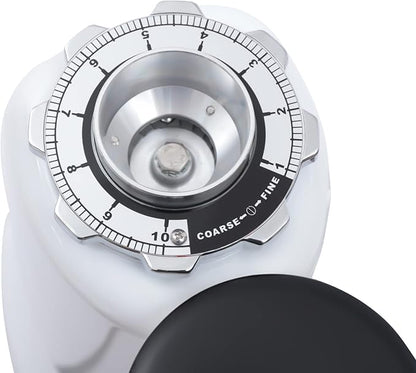 Professional Electric Coffee Grinder,110V 350W Espresso Coffee Grinder Burr Mill Machine for Home Commercial Burr+Hopper