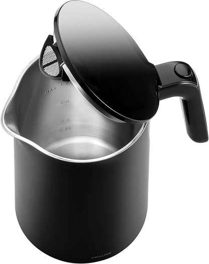 ZWILLING Enfinigy Cool Touch 1.5-Liter Electric Kettle Pro, Cordless Tea Kettle & Hot Water, Black