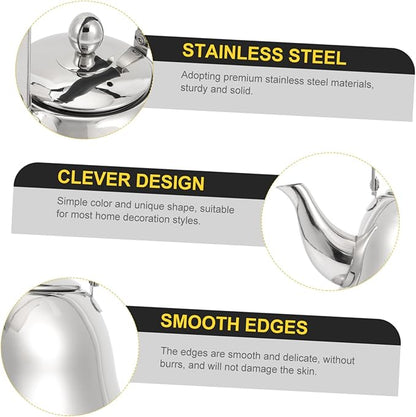ERINGOGO 2L Whistling Tea Kettle Stovetop, Stainless Steel Teapot Water Kettle with Removable Tea Infuser, Mirror Polished Retro Tea Maker for Gas, Induction