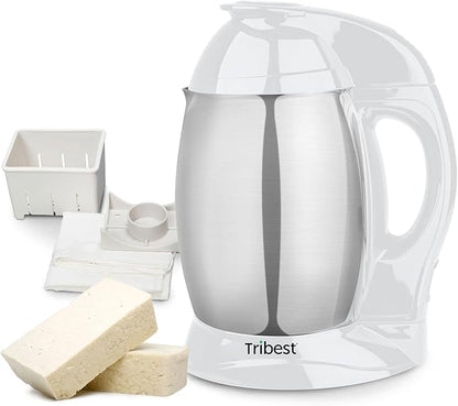 Tribest SB-132 Soyabella Automatic Soy and Other Plant-Based Milk Maker with Tofu Kit (White/Stainless Steel)