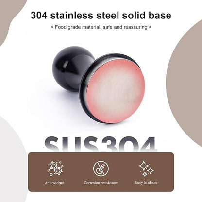 Premium Espresso Tamper Kit - 58.5mm Espresso Hand Tamper, Stainless Steel Coffee Press Tool with 3 Calibrated Springs & Anti-Slip Stand