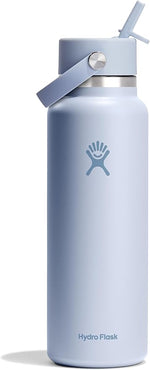 Load image into Gallery viewer, Hydro Flask Water Bottle - Insulated Stainless Steel - Wide Mouth Flex Straw Lid, Non Spill, Leakproof and Refillable in 40 Oz Surf Blue