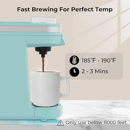 CHULUX Mini Coffee Maker for K Capsule, Single Serve Coffee Maker for One Cup Americano, Lightweight Pod Coffee Machine, Aqua