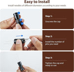 Load image into Gallery viewer, WDT Tool - Coffee Distribution Tool with Magnetic Stand, Adjustable Range Espresso Stirrer, 304 Stainless Steel 6 Needles 0.4mm and 6 Extra Needles 0.25mm