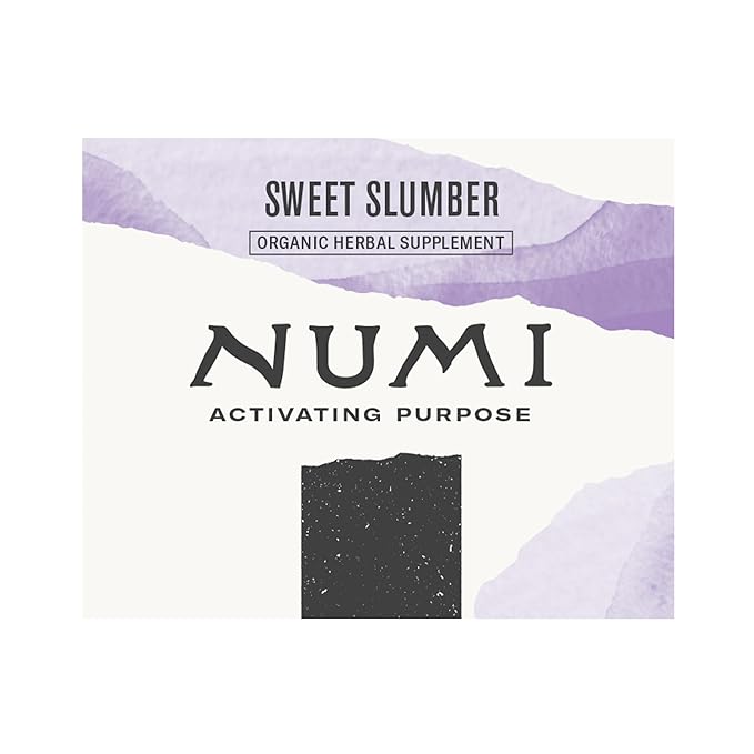Numi Organic Tea Sweet Slumber, Valerian Root, Chamomile & Lavender Sleep Tea, 16 Tea Bags (Pack of 3), Packaging May Vary