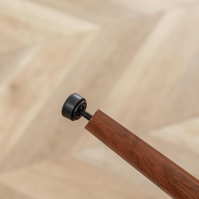 LUNLING Mid Century Modern Dining Room Chairs Set of 2 Accent Faux Leather Kitchen Chair Bentwood Frame with Armrest,Upholstered Seat,Metal Legs Chairs,Adjustable Foot for Kitchen Dining Desk(Orange)