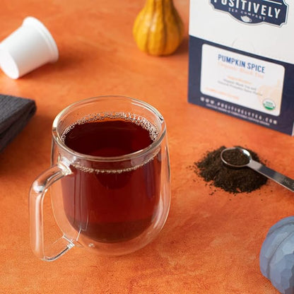 Organic Positively Tea Company, Pumpkin Spice Black Tea, K-Cup Compatible, 24 Pods