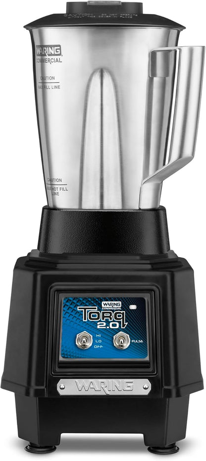 Waring Commercial TBB145S4 TORQ 2 Horsepower Blender, 2 Speed Toggle Switch Controls, with 48 oz. BPA Free Container, 120V, 5-15 Phase Plug