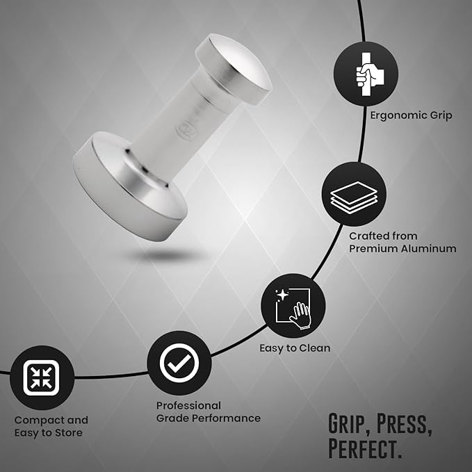 Rattleware Premium Aluminum Espresso Tamper (58 mm) - Ideal for Baristas & Coffee Lovers - Sleek Material & Design - Ultimate Tamping Precision & Consistency