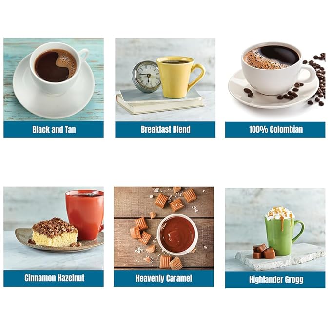 Gourmet Flavored Decaf Coffee Sampler Pack - 10 Bags of Unique Flavored Coffees – 100% Specialty Grade 1 Arabica -1.5 oz Full-Pot Bags - Roasted by Door County Coffee