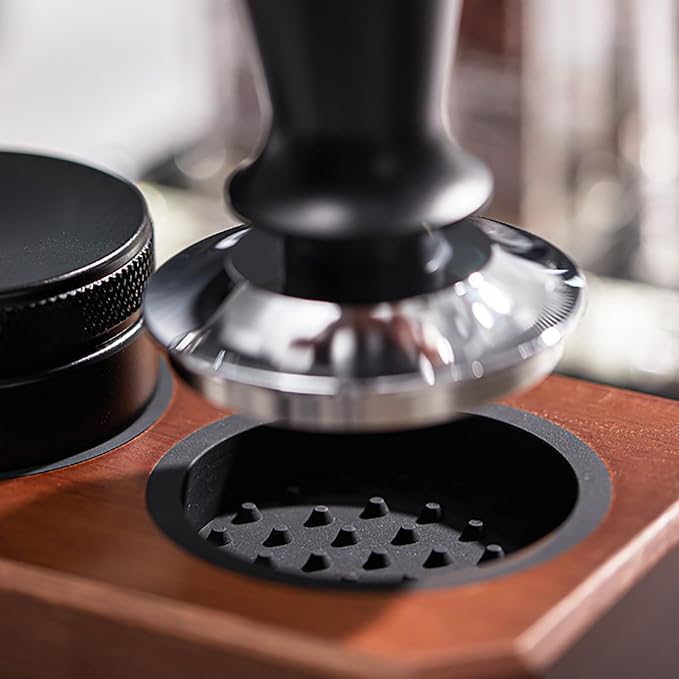 Espresso Tamping Station 58mm 54mm 51mm, Wood Portailter Holder Espresso Coffee Equipment, Espresso Machine Accessories, Barista Tools, Adjustable(Accessories not included)