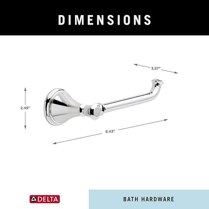 DELTA FAUCET Rubber Limited 79750 Cassidy Wall Mount Single Post Toilet Paper Holder Bath Hardware Accessory in Polished Chrome