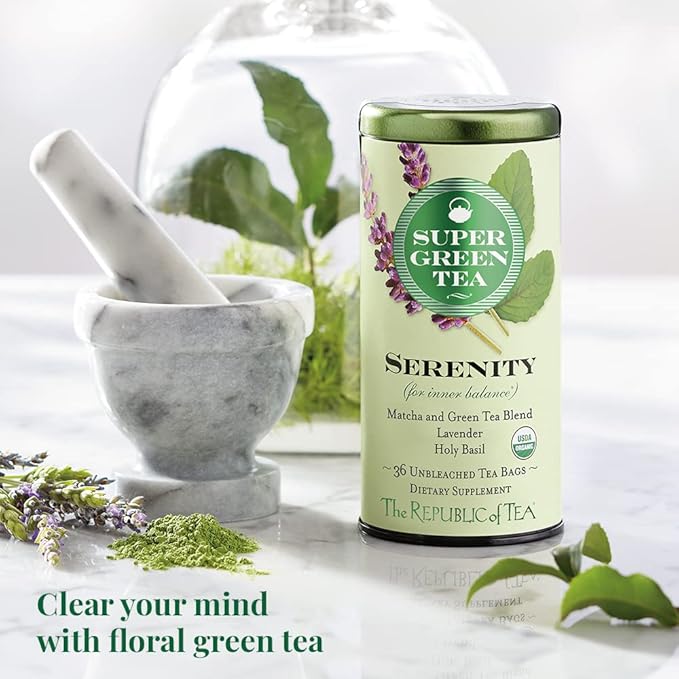 Republic of Tea, Tea Supergreen Serenity Organic, 36 Count