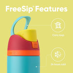 Load image into Gallery viewer, Owala FreeSip Insulated Stainless Steel Water Bottle with Straw, BPA-Free Sports Water Bottle, Great for Travel, 24 Oz, Summer Sweetness