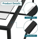 Load image into Gallery viewer, Glass Coffee Table Modern Center Table,Minimalist Coffee Table for Living Room,Tempered Glass-top with Sturdy Metal Frame, Easy Assembly,Black