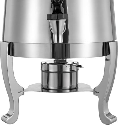 YIYIBYUS 3.5 Gallon Hot Beverage Dispenser, Stainless Steel Coffee Urn Chafer w/Two Heating Methods, Hot Drinks Dispenser for Milk Coffee Tea Water Juice - Parties Event Buffet Catering, Silver