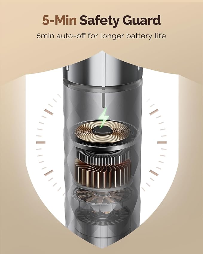 Maestri House Rechargeable Milk Frother with Stepless Speed Control, LunaFro 2.0 Handheld Electric Foam Maker Waterproof Drink Mixer Foamer for Lattes, Cappuccino