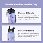 Load image into Gallery viewer, mininoo Water Bottle with Straw Lid, 24 oz Insulated Stainless Steel Double Wall Vacuum, Gifts, Cute Bunny &amp; Egg(Lavender)